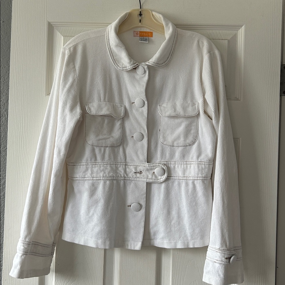 Vintage Tulle off white light corduroy jacket